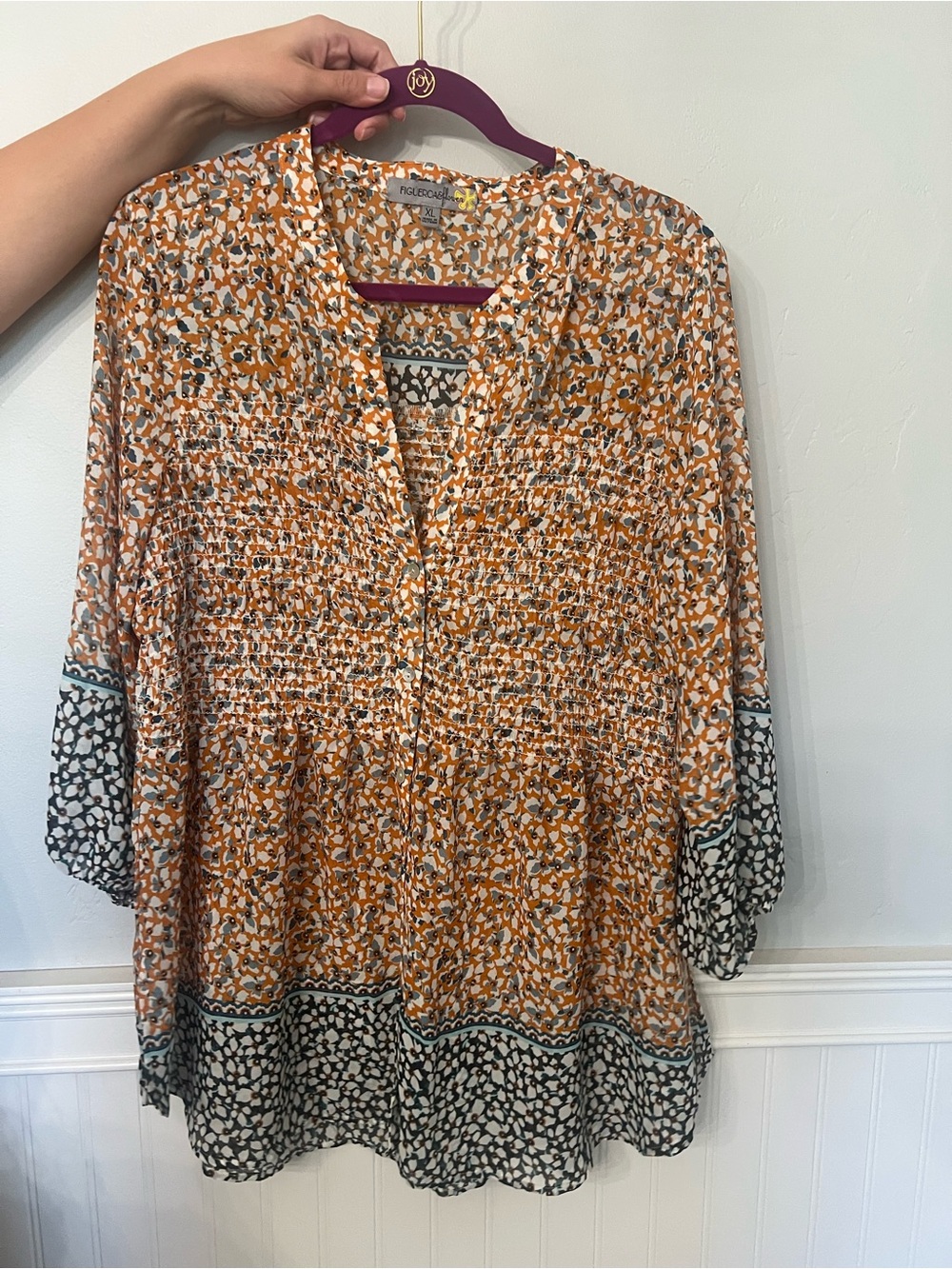 Fig and Flower tunic top